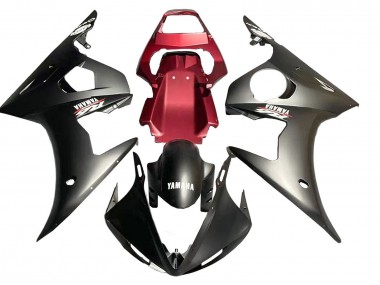 Best 2006-2009 Yamaha YZF R6S Motorcycle Fairing - Red Matte Black