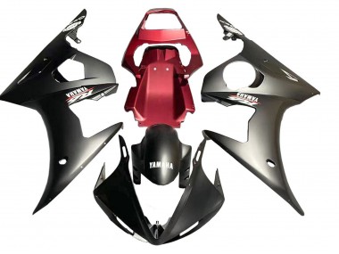 Best 2006-2009 Yamaha YZF R6S Motorcycle Fairing - Red Matte Black