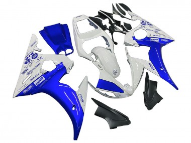Best 2006-2009 Yamaha YZF R6S Motorcycle Fairings - White Blue GYTR