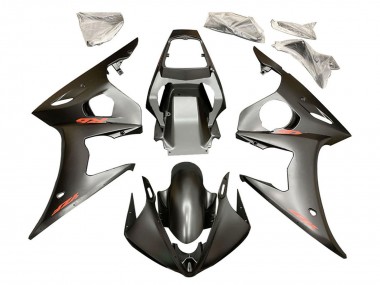 Best 2006-2009 Yamaha YZF R6S Motorcycle Fairings - Matte Black Red Decals
