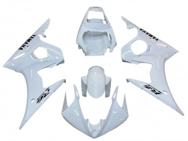 Best 2003-2004 Yamaha YZF R6 Motorcycle Fairings - White Black Decals