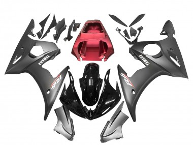 Best 2006-2009 Yamaha YZF R6S Motorcycle Fairings - Black Red
