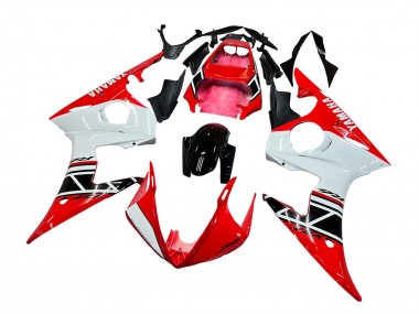 Best 2006-2009 Yamaha YZF R6S Motorcycle Fairings - Red White Black