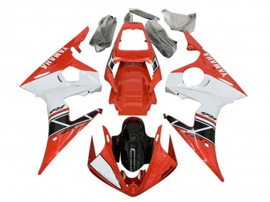 Best 2006-2009 Yamaha YZF R6S Motorcycle Fairings - Red White Black