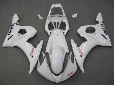 Best 2006-2009 Yamaha YZF R6S Motorcycle Fairings - White