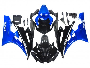 Best 2006-2007 Yamaha YZF 600 R6 Motorcycle Fairings - Blue Glossy Black