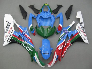 Best 2006-2007 Yamaha YZF 600 R6 Motorcycle Fairings - Blue Green White Red Dunlop Michelin Motul
