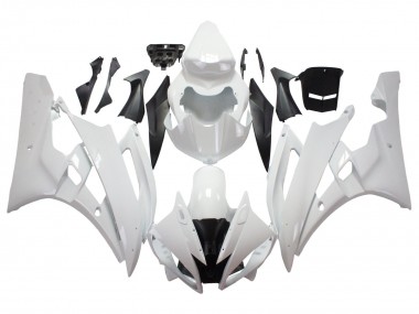 Best 2006-2007 Yamaha YZF 600 R6 Motorcycle Fairings - White