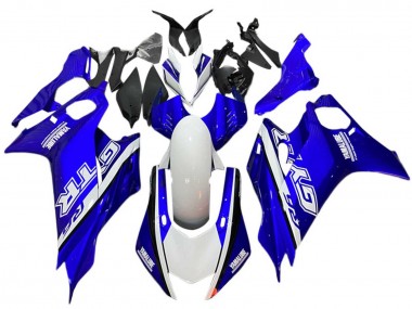 Best 2017-2023 Yamaha YZF 600 R6 Motorcycle Fairings - White Blue GYTR