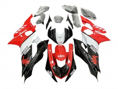 Best 2017-2023 Yamaha YZF 600 R6 Motorcycle Fairings - White Red Black GYTR Yamalube