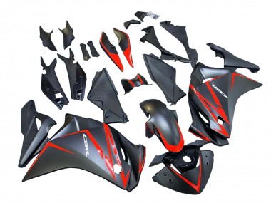 Best 2011-2015 Honda CBR250RR Motorcycle Fairings - Matte Black Red Stripe