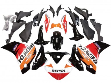 Best 2011-2015 Honda CBR250RR Motorcycle Fairings - Orange White Red Black Glossy HRC Repsol