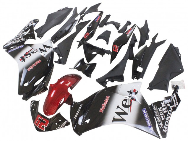 2011-2015 Honda CBR250RR Motorcycle Fairings - Glossy Black White West Red HRC 62