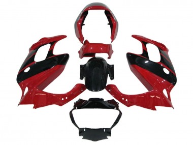 Best 1997-2005 Honda VTR1000F Motorcycle Fairings - Red Glossy Black