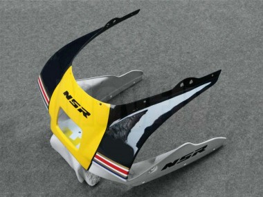 Best 1988-1989 Honda NSR250R Motorcycle Fairings - White Yellow Gold Glossy Black