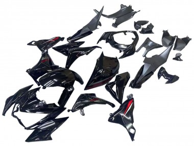 Best 2013-2018 Kawasaki Z800 Motorcycle Fairings - Glossy Black Red