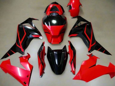 Best 2021-2023 Honda CBR650R Motorcycle Fairings - Red Glossy Black Stripe