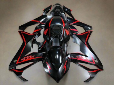 Best 2021-2023 Honda CBR650R Motorcycle Fairings - Glossy Black Red Stripe