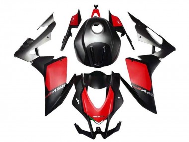 Best 2009-2015 Aprilia RSV4 1000 Motorcycle Fairing Kits - Matte Black Red Grey
