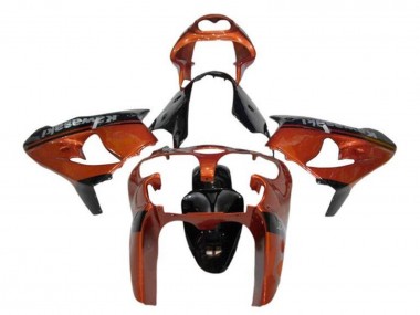 Best 2002-2003 Kawasaki ZX9R Motorcycle Fairings - Orange Black