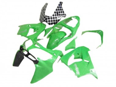 Best 2002-2003 Kawasaki ZX9R Motorcycle Fairings - Green Black Checkered