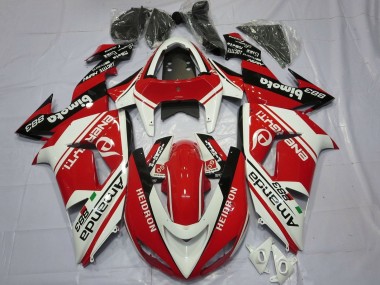 Best 2006-2007 Kawasaki ZX10R Motorcycle Fairings - White Red Black Amauda 883 Heidron