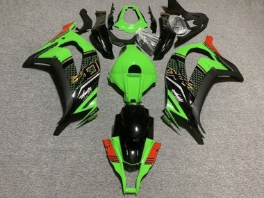Best 2011-2015 Kawasaki ZX10R Motorcycle Fairings - Green Black Red Honeycomb