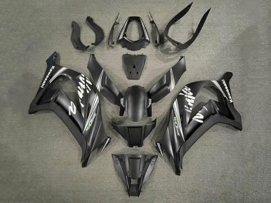 Best 2011-2015 Kawasaki ZX10R Motorcycle Fairings - Matte Black White