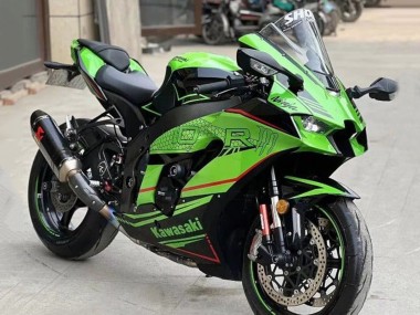Best 2021-2025 Kawasaki ZX10R Motorcycle Fairings - Green Black Red Stripe