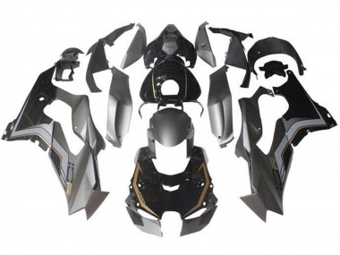 Best 2021-2025 Kawasaki ZX10R Motorcycle Fairings - Grey Glossy Black Gold