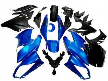 Best 2009-2011 Kawasaki Ninja 650 EX650 Motorcycle Fairings - Blue Matte Black