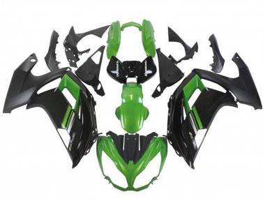 Best 2012-2014 Kawasaki Ninja ER6F Motorcycle Fairings - Green Black