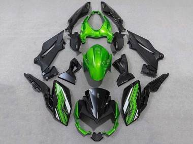 Best 2018-2024 Kawasaki Z400 Motorcycle Fairings - Green White Black