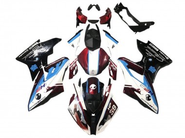 Best 2017-2018 BMW S1000RR Motorcycle Fairing - White Blue Red Glossy Black
