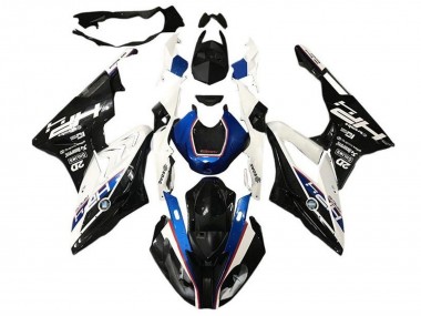 Best 2017-2018 BMW S1000RR Motorcycle Fairings - White Blue Glossy Black HP