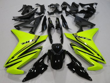 Best 2016-2018 Honda CBR500R Motorcycle Fairings - Neon Yellow Glossy Black