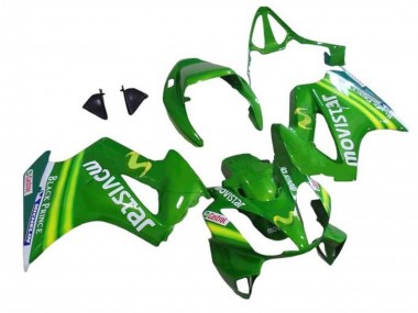 Best 2002-2013 Honda VFR 800 Motorcycle Fairings - Green MoviStar Castrol