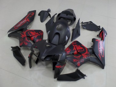 Best 2005-2006 Honda CBR600RR Motorcycle Fairings - Matte Black Matte Red Gear