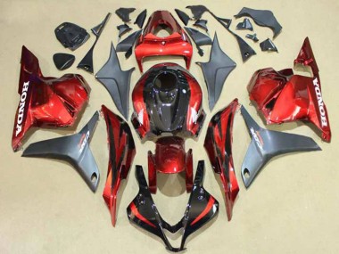 Best 2009-2012 Honda CBR600RR Motorcycle Fairings - Silver Red Glossy Black