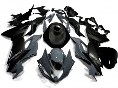 Best 2019-2022 Kawasaki ZX6R Motorcycle Fairings - Matte Black Nardo Grey