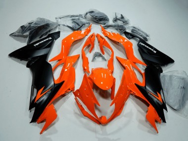 Best 2019-2022 Kawasaki ZX6R Motorcycle Fairings - Orange Matte Black