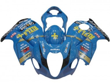 Best 1996-2007 Suzuki GSXR 1300 Hayabusa Motorcycle Fairings - Blue Gold Black Rizla
