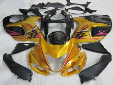 Best 1996-2007 Suzuki GSXR 1300 Hayabusa Motorcycle Fairings - Gold Black Pink