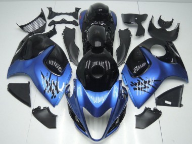 Best 2008-2020 Glossy Black Light Blue Suzuki GSXR 1300 Hayabusa Motorcycle Fairings