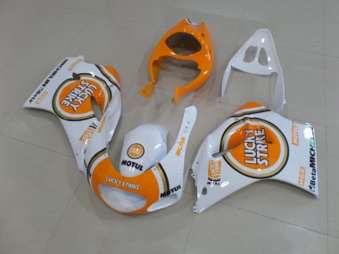 Best 1991-1996 Suzuki RGV250 VJ22 Motorcycle Fairings - White Orange Lucky Strike Motul