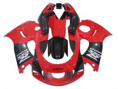 Best 1996-2000 Suzuki GSXR 600 / GSXR 750 Motorcycle Fairings - Red Black Grey