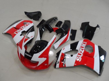 Best 1996-2000 Suzuki GSXR 600 / GSXR 750 Motorcycle Fairings - Red White Black