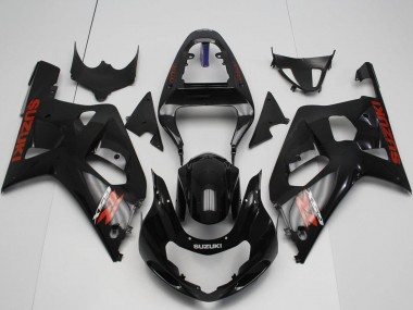 Best 2001-2003 Suzuki GSXR 600 / GSXR 750 Motorcycle Fairings - Glossy Black Red