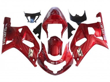 Best 2001-2003 Suzuki GSXR 600 / GSXR 750 Motorcycle Fairings - Red Chrome