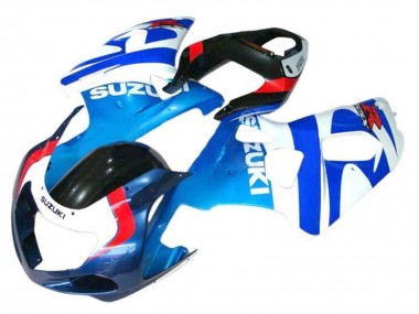 Best 2001-2003 Suzuki GSXR 600 / GSXR 750 Motorcycle Fairings - White Blue Red Black